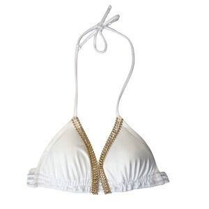 NWOT Angel De La Guarda Aura Off White Bikini Top